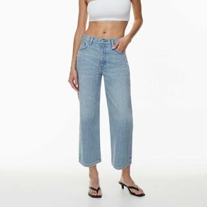 Denim Forum The 90s Iggy Lo Rise Cropped 100% Cotton 7 Yrs Bleu Taboo Jeans 32